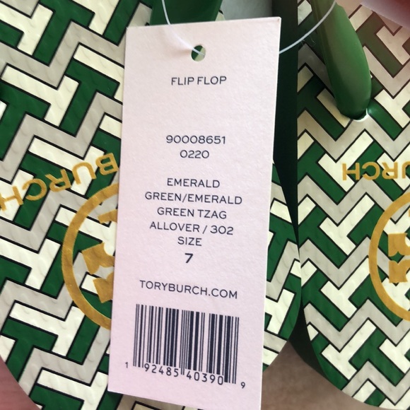 🏷$98| LAST PAIR⚡️Tory Burch NWT Emerald Green Flip Flops(SOLD OUT ONLINE) - Picture 3 of 9